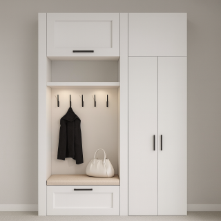 Giriş Dolabı Portmanto | Country Model | Çekmeceli | Raflı Askılı