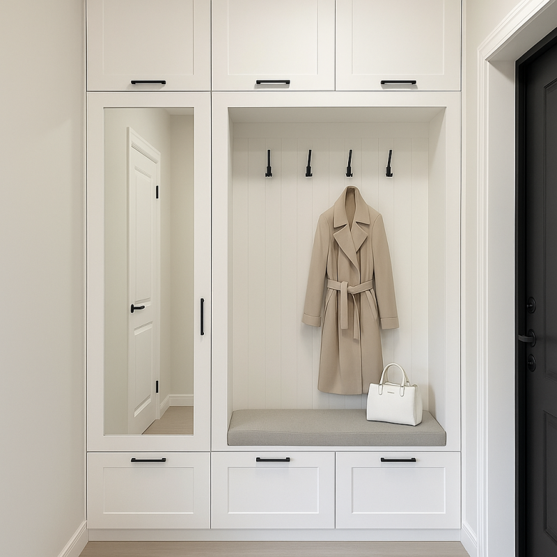 Vestiyer Giriş Dolabı | Tavana Kadar Portmanto | Country Model