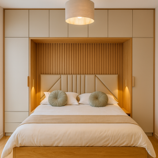 Yatak Üst Dolabı BY088 Modeli - High Gloss Kulpsuz Kapaklı Tasarım