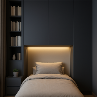 Yatak Üst Dolabı BY108 Modeli - Küçük Yatak Odası Dolap Çözümü