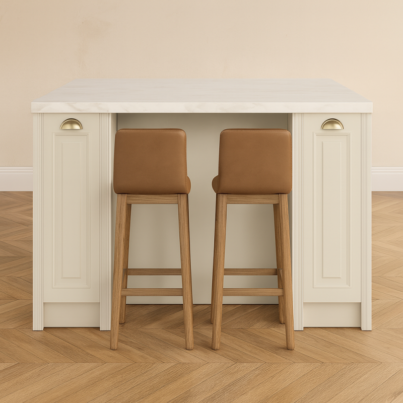 DA020 Mutfak Adası - Lake Boyalı Cnc İşlemeli Rustik Kapak