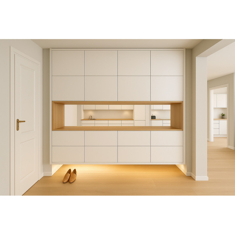 BHR133 Giriş Vestiyer Dolap Modeli | Çift Taraflı Kullanım, Nish Tasarım