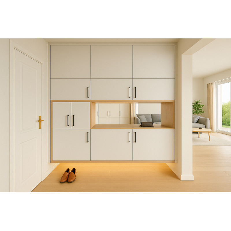BHR133 Giriş Vestiyer Dolap Modeli | Çift Taraflı Kullanım, Nish Tasarım
