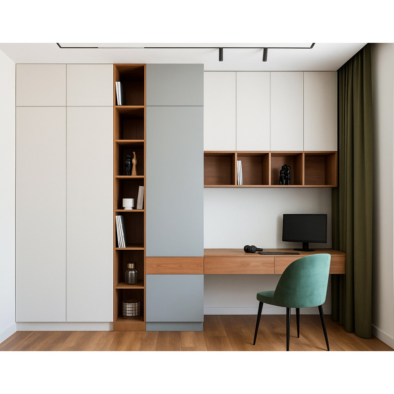 Home Office Çalışma Masası | Yatak Odası Elbise Dolabı, Düz Model