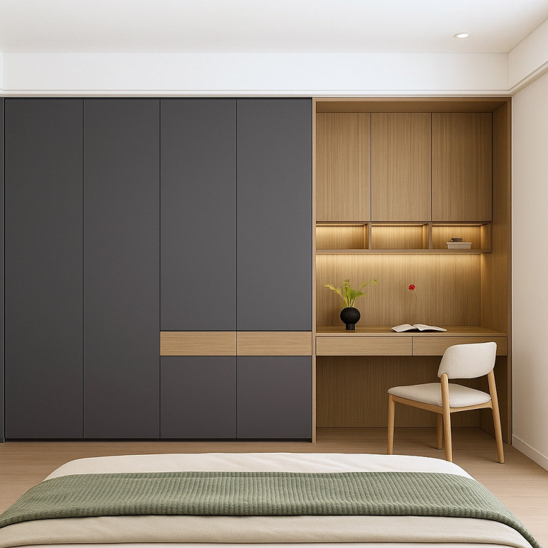 Home Office Çalışma Masası | Yatak Odası Gardırop, Füme Renk