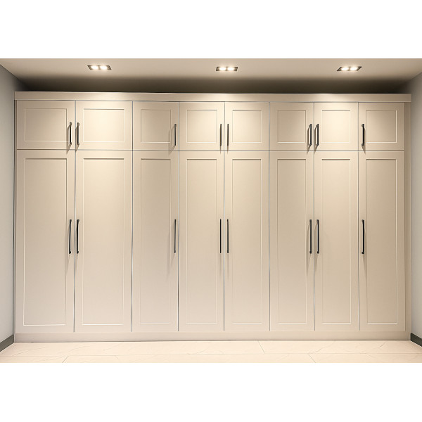 5 Metre, 10 Kapak, Yüklük Depolama, Beyaz MDF Lam Gardırop – Geniş ve Şık Tasarım