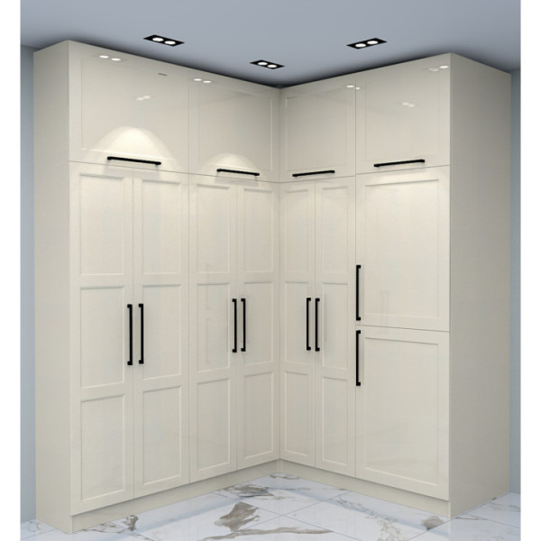 7 Kapak, Köşe Model, Yüklük Depolama, Country Kapak, Mat Lake L Şeklinde Gardırop