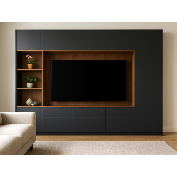 Tv Ünitesi BT162 Modeli, Kulpsuz Kapak, Saklama Dolaplı Seri